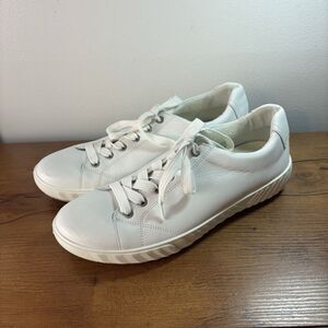 Ara Alexandria  Lace-Up Flat Women's Low White Leather Sneakers US 10 UK 7.5